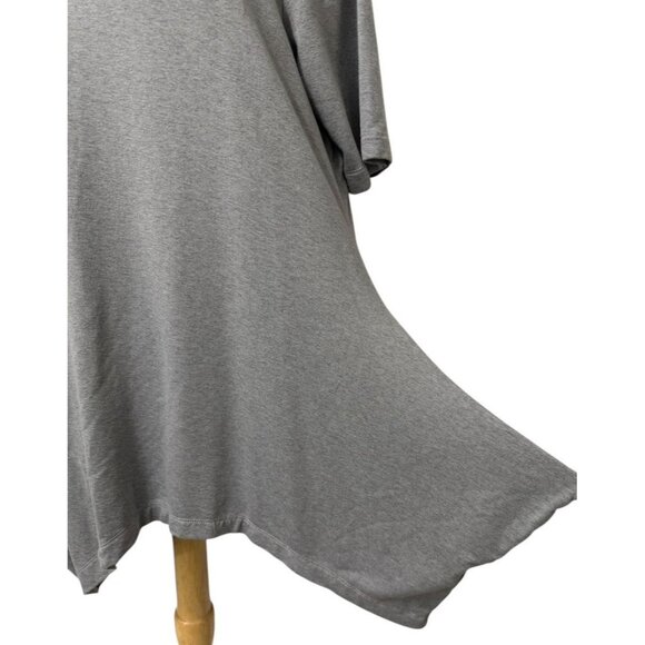 Bryn Walker Jessie Tunic Gray Short Sleeve Rayon Spandex Lagenlook Travel Size S - Picture 4 of 11